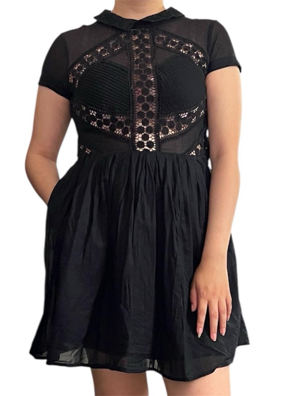 Free People black lace dress